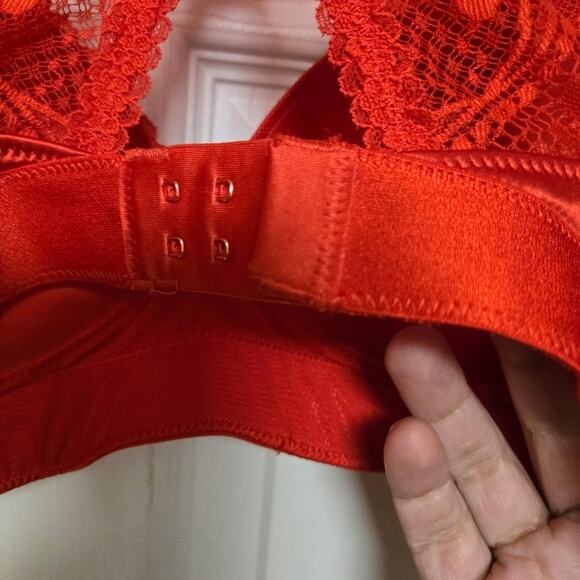 Aerie Red Lace Wireless Balconette Bra 34D NWT - Picture 5 of 12